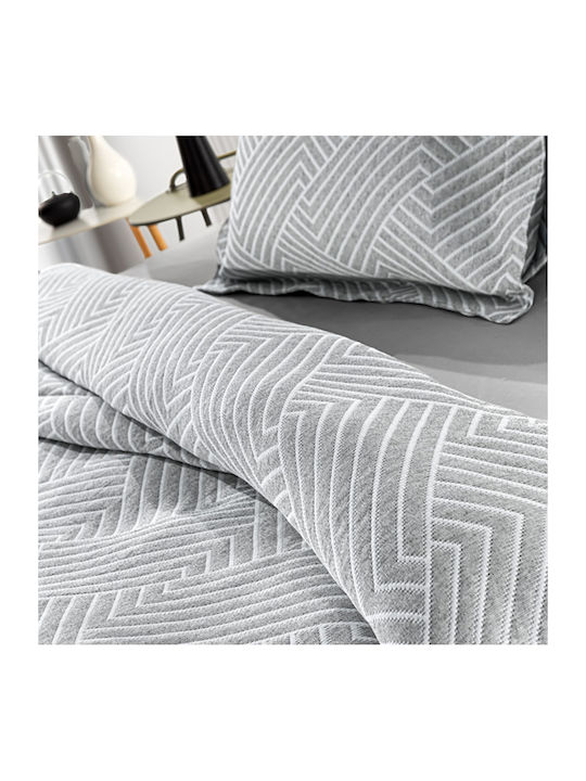 Guy Laroche Lupo Κουβέρτα Πικέ Ημίδιπλη 180x260εκ. Grey/white