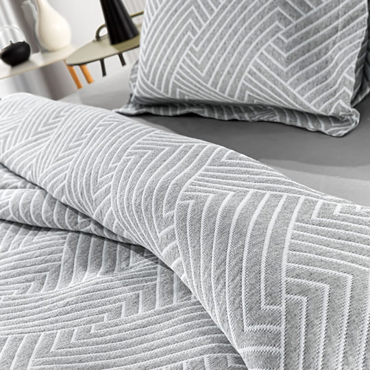 Guy Laroche Lupo Κουβέρτα Πικέ Ημίδιπλη 180x260εκ. Grey/white
