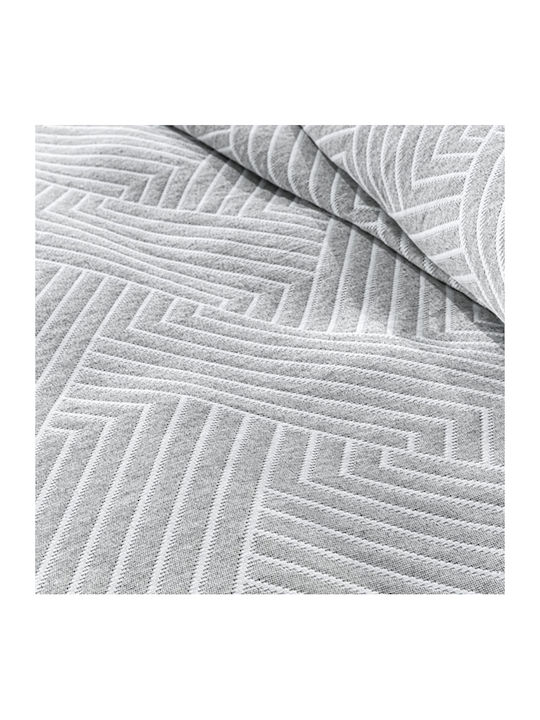 Guy Laroche Lupo Κουβέρτα Πικέ Ημίδιπλη 180x260εκ. Grey/white