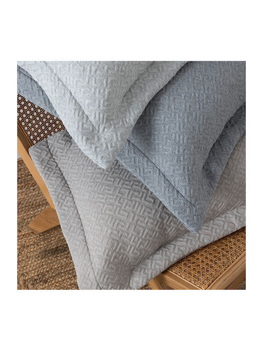 Palamaiki Zoe Κουβέρτα Πικέ Μονή 170x260εκ. Grey