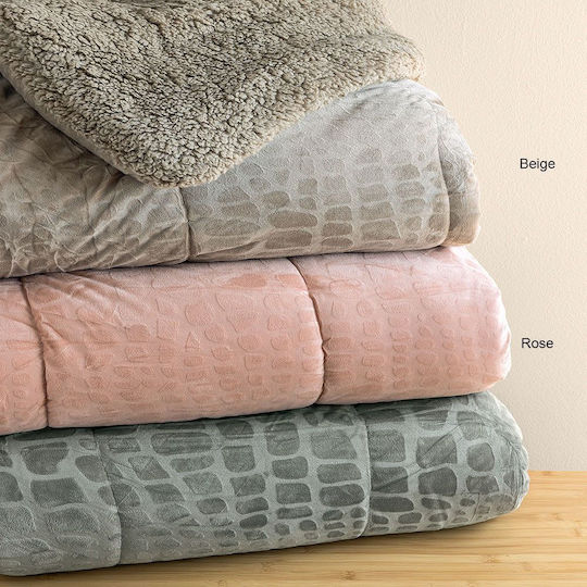 Palamaiki Flo Samtige Decke Einzeln 160x240cm Rosa