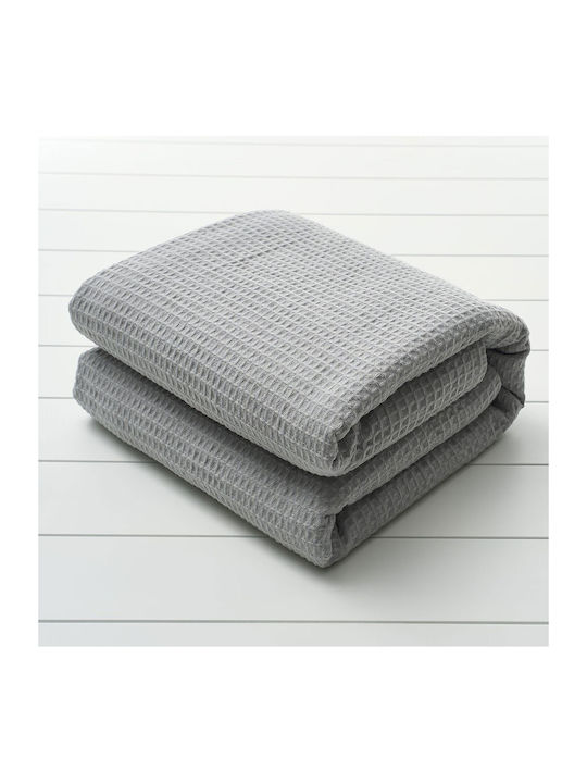 Vesta Home Piqué Blanket Double Bed 240x250cm Light Grey