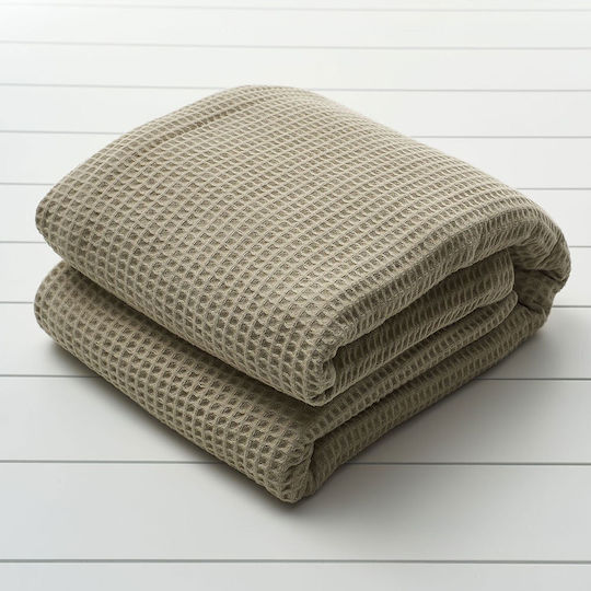 Vesta Home Κουβέρτα Πικέ Μονή 170x250εκ. Sand