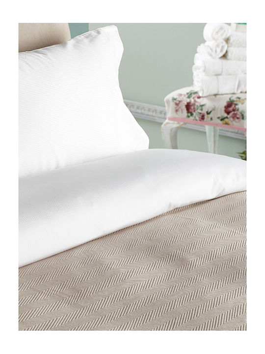 Vesta Home Piqué Decke Einzeln 170x250cm Grau
