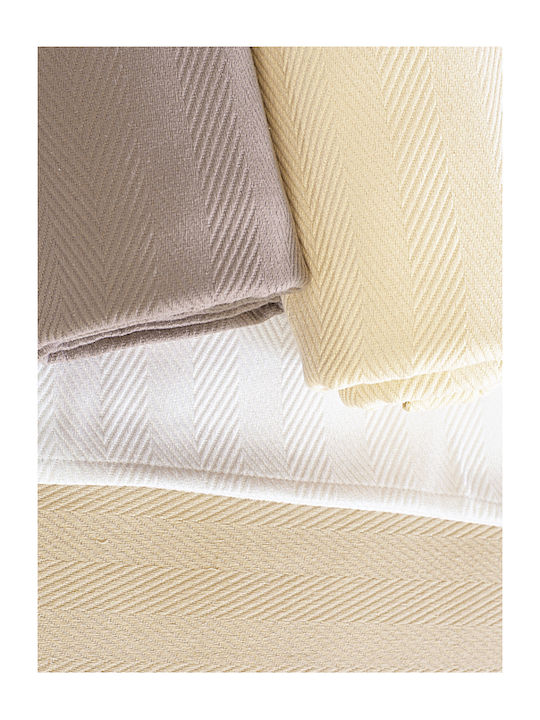 Vesta Home Piqué Decke Einzeln 170x250cm Grau