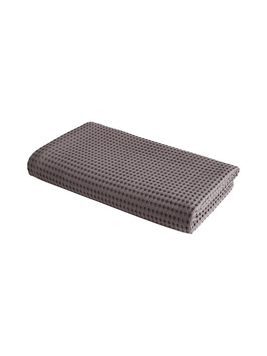 Beauty Home Waffle Κουβέρτα Πικέ Υπέρδιπλη 230x240εκ. Ανθρακίτης