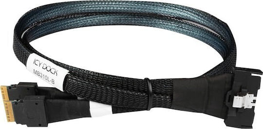 Icy Dock MCIO 8i SFF-TA-1016 към 2x SlimSAS 4i кабел 0.5 метра