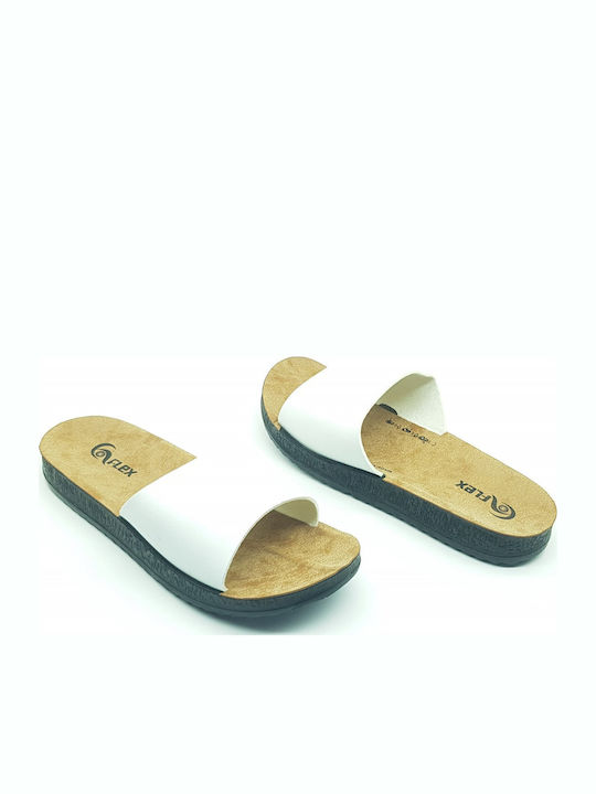Women's Flat Sandals in White Color