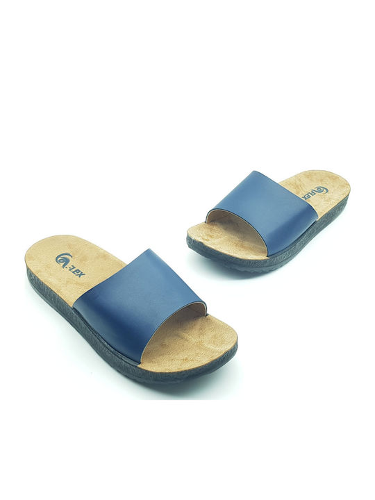Women's Flat Sandals in Blue Color