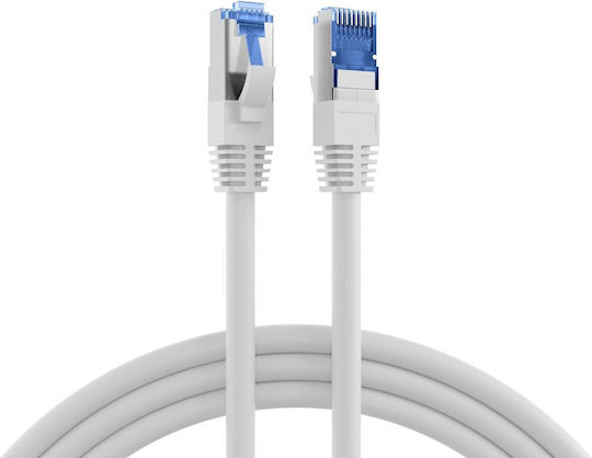 EFB S/FTP Cat.6a (Gigabit) Καλώδιο Δικτύου Ethernet 0.5m Λευκό