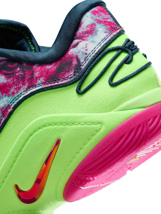 LeBron 22 Low Basketball Shoes Blustery / Fireberry / Ghost Green / Diffused Blue / Armory Navy / Playful Pink