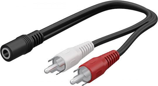 Goobay Converter 3.5mm / RCA female to 3.5mm / RCA male 1pcs 50092