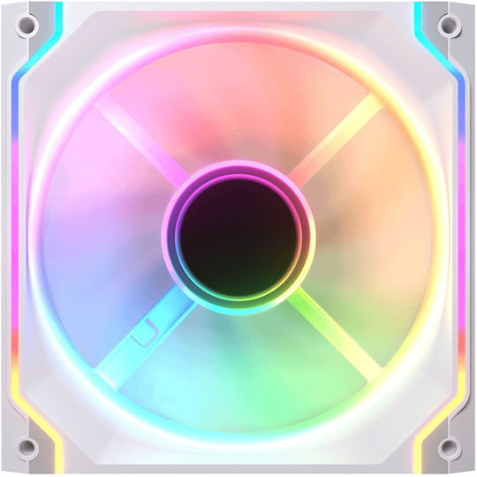 Cougar SC140 Case Fan (1200rpm / 51.91cfm) με ARGB Φωτισμό και Σύνδεση 3-Pin / 4-Pin PWM Λευκό