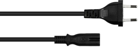 Alcasa IEC C7 - IEC C7 Cable 5m Μαύρο