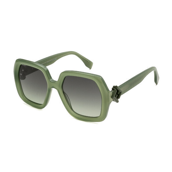 New Fendi FE40139F Women\'s Olive Green bold Square frame Sunglasses Fendi Diamond Green Acetate Square Sunglasses FE401391 | eBay main image 2
