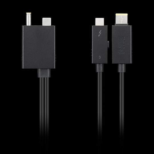 Lenovo Thunderbolt Cable 24 Pin Usb-c Slim Tip Black 24 Pin Usb-c/power Dc Jack 0.7 M