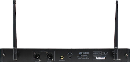W-Audio DTM 600H Twin Handheld Diversity (606.0Mhz-614.0Mhz) Σετ Ασύρματο Μικρόφωνο Χειρός για Φωνητικά