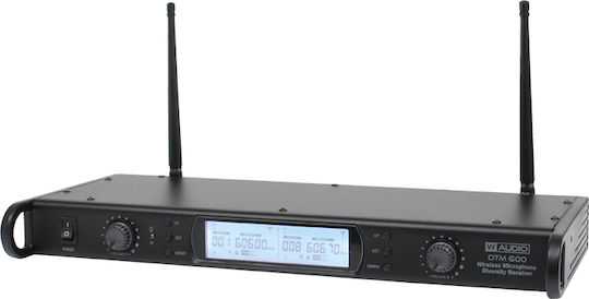 W-Audio DTM 600H Twin Handheld Diversity (606.0Mhz-614.0Mhz) Σετ Ασύρματο Μικρόφωνο Χειρός για Φωνητικά