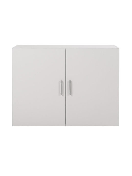HomeMarkt Jaslyn Loft Dulap Rectangular Din Placă Din Lemn Agregat În Culoare Albă 80.2x42x6cm HM350.05