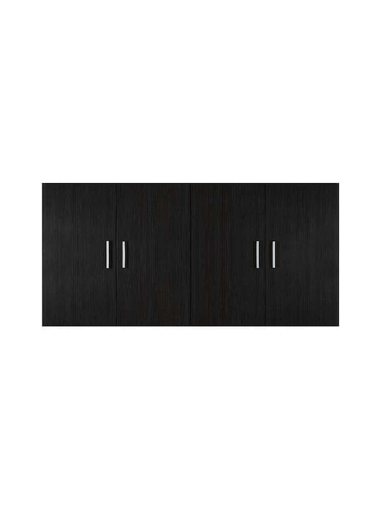 HomeMarkt Fernanda Rectangular Loft Closet made of Particleboard in Black Color 120x42cm HM352.01 1pcs
