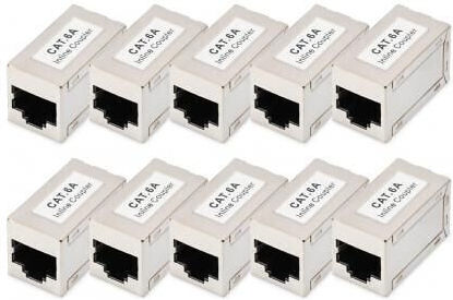 Digitus Μονή Πρίζα Δικτύου RJ45 Τύπου Cat6a σε Μαύρο Χρώμα DN-93905-10