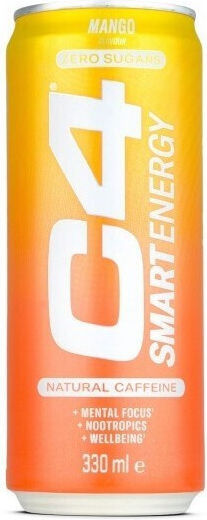 Cellucor C4 Smart Energy Energy Drink Red Berry Yuzu with Carbonation No Sugar in Box 330ml