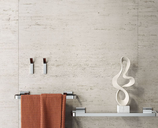 Geesa Ράγα Μπάνιου Μονή Επιτοίχια με Βίδες ​45x45cm Inox Ασημί