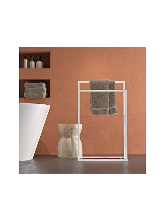 Sealskin Carre Single Wall-Mounted Bathroom Freestanding Towel Rack ​48x24cm White