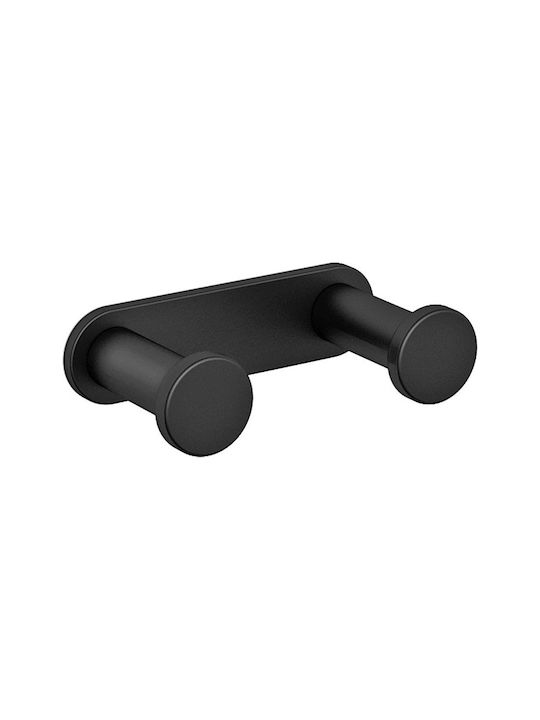 Langberger Series 108 Double Wall-Mounted Bathroom Hook ​7x4cm Black