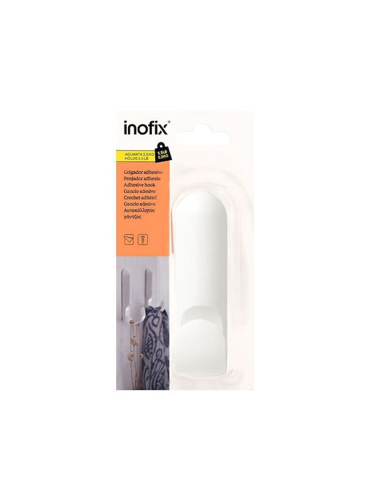 Inofix Single Wall-Mounted Bathroom Hook ​11.1x3.1cm White