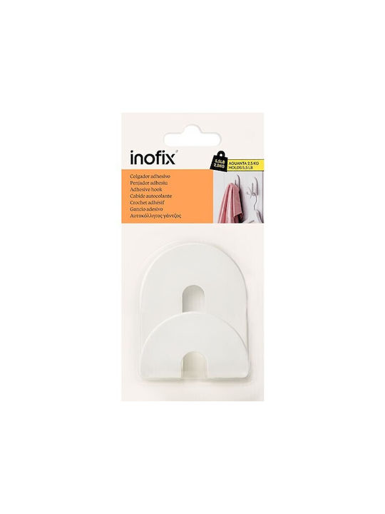 Inofix Single Wall-Mounted Bathroom Hook ​8x6.4cm White