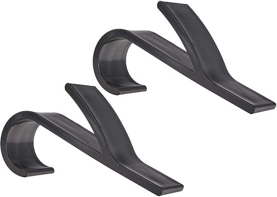 Geko Single Wall-Mounted Bathroom Hook Black
