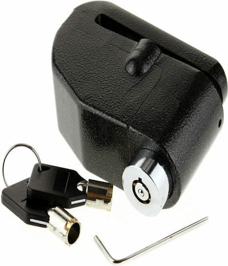 ACP Motorcycle Disc Brake Lock with Alarm & 7mm Pin in Black