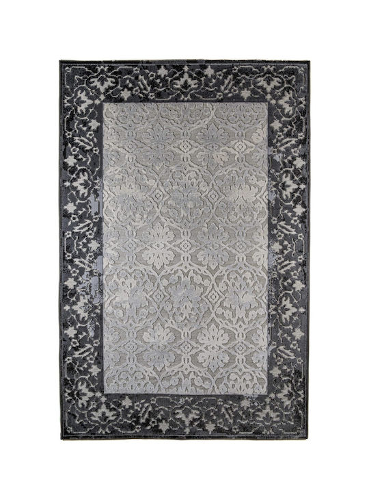 Klonaras Muse 2060 Modern Bedroom Rugs Set Silver Black 2004549 3pcs