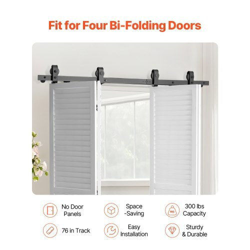 Vevor Sliding Door Mechanism 193.04cm Black