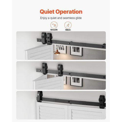 Vevor Sliding Door Mechanism 91.44cm Black