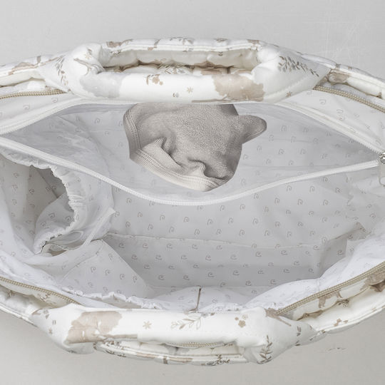 Pasito a Pasito Shoulder/Hand Diaper Bag Beige 43x29x11cm.