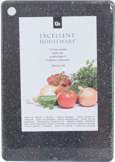 Excellent Houseware Schneidebrett Kunststoff Schwarz 23x16cm 1Stück