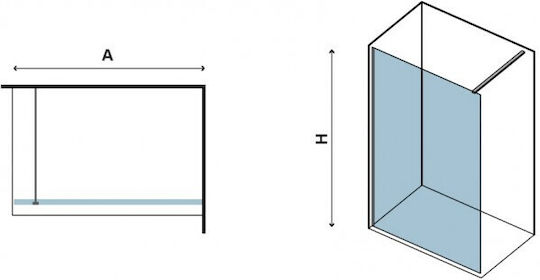 Karag Walkin 1 Rosa Duschwand für Dusche 70x200cm Klarglas Oro