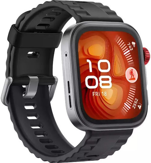 Huawei Watch Fit 4 Pro Aluminium 45mm Waterproof with Heart Rate Monitor (Black + Huawei Freebuds SE 2 Ceramic White)