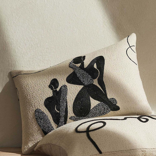 Gofis Home Decorative Pillow Case Morticia From 100% Cotton Morticia 190 30x45cm