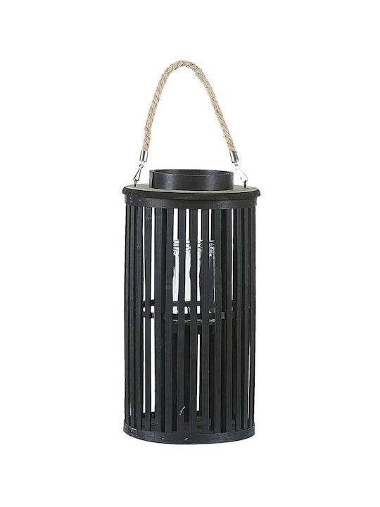 Beliani Felinar Lemn Negru 1buc