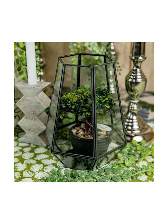 Koopman Felinar Sticlă De masă Negru 18x18x25buc 1buc