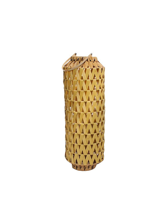 Atmosphera Φαναράκι Rattan Επιτραπέζιο Μπεζ 25x25x70εκ.