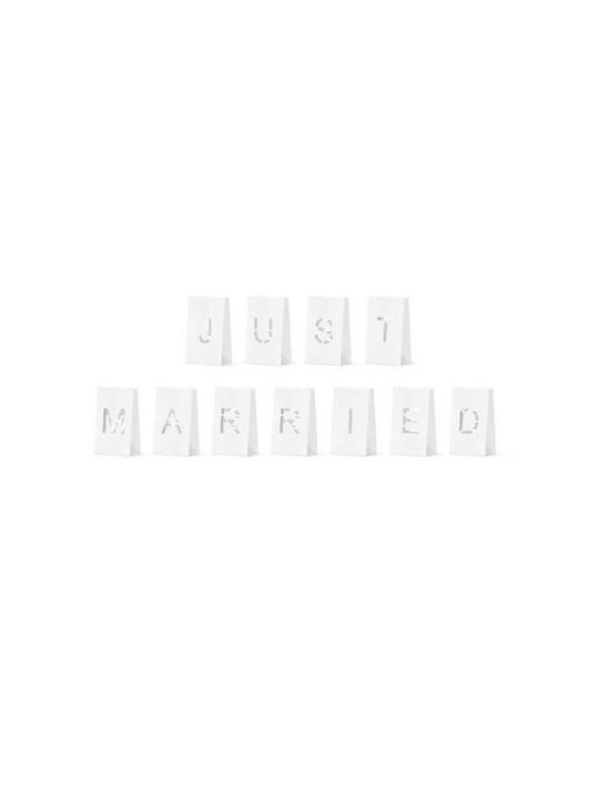 Xαρτινα Φαναρια Just Married 11.5x19x7cm 11 Τεμ Beauty Home Xαρτινα Φαναρια Just Married 11.5x19x7cm 11 Τεμ Beauty Home