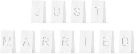 Paper Lanterns Just Married 11.5x19x7cm 11 Pieces Beauty Home