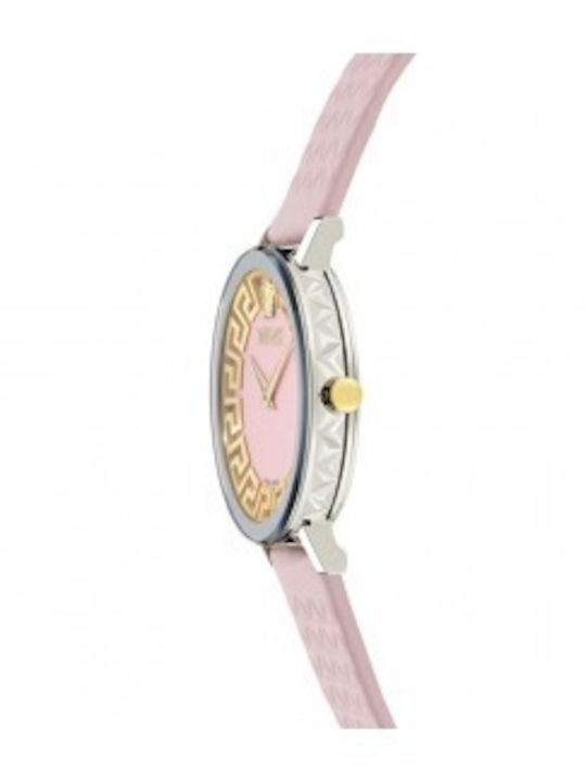 Versace Lady Women's Watch with Pink Leather Strap