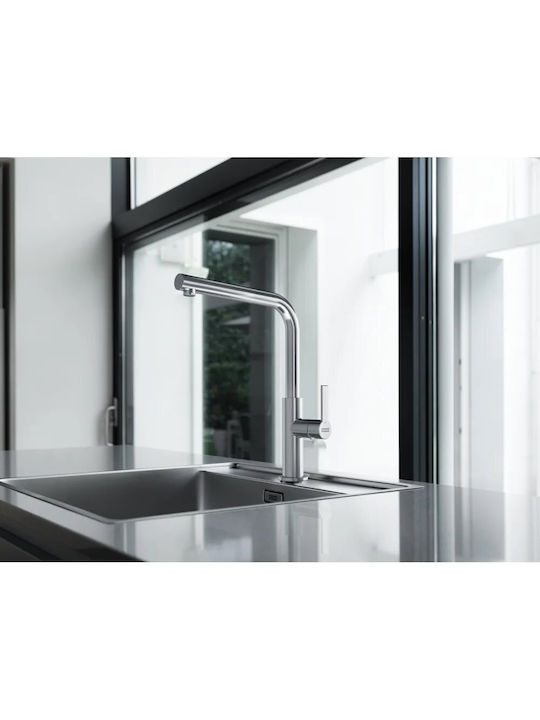 Franke Maris Slim L Kitchen Faucet Counter Silver