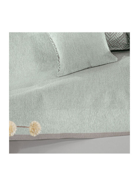 Guy Laroche Central Cuvertură Pentru Canapea 2 Locuri Șenilă 180x250cm Verde Menta