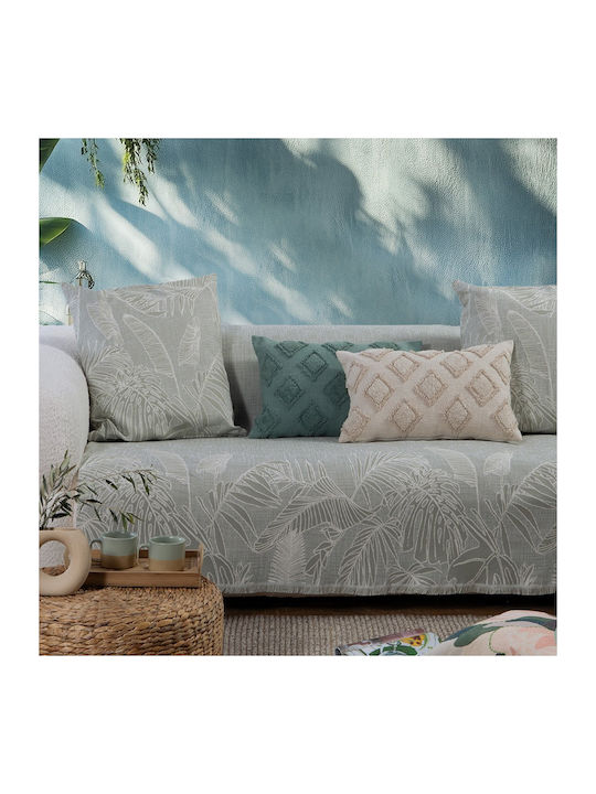 Nef-Nef Homeware Grow Ριχτάρι Πολυθρόνας Ζακάρ 170x180εκ. Green
